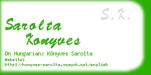 sarolta konyves business card