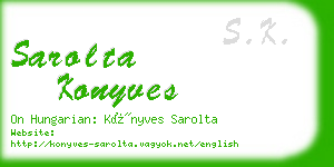 sarolta konyves business card